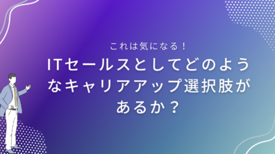 ITセールスとしてどのようなキャリアアップ選択肢があるか？