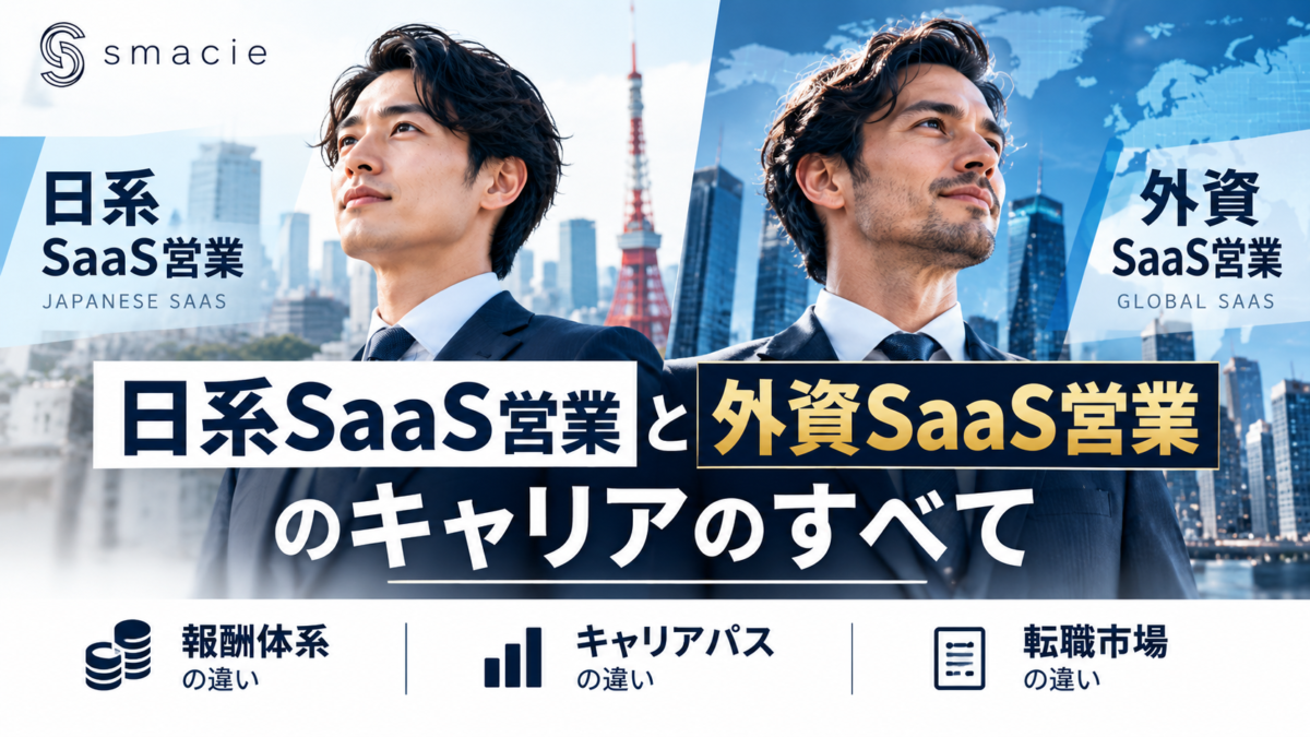 2026年9月9日 193746 | Smacie 日系SaaS営業と外資SaaS営業のキャリア比較|報酬体系キャリアパス転職市場の違い
