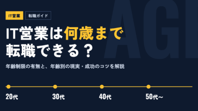 IT営業は何歳まで転職可能20代30代40代の転職難易度と年齢制限